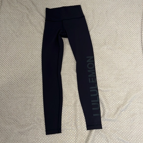 Lululemon High Rise Tight with Block Lettering - Picture 3 of 6